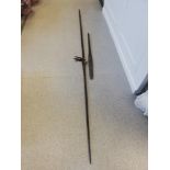 Papua New Guinea spear - 10' with face along the shaft t/w Papua New Guinea stirrer - 36"