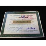 Rolex chronometer guarantee certificate dated 1964 - Uruguay