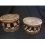 Nigerian 2 stools - 8" x 4" each