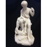 1862 Minton parian hunter figure -15" height