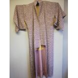 Vintage mauve & white kimono