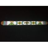 North American plains indian beadwork buck skin belt -16" long (ex col matravers)