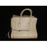 Celine micro luggage handbag in beige -12"