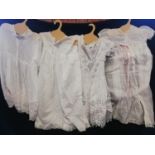 4 vintage white children's dresses