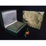 Rolex oyster green leather box t/w outer box & swingtag