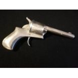 1887 silver novelty cigar cutter in form of pistol by Wright & Davies
