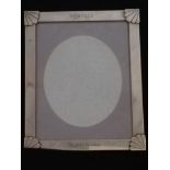 White metal mounted Portals glazed frame containing a watermark picture of Sir John Houblon