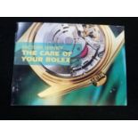 Rolex oyster factory service - the care of your rolex pamphlet