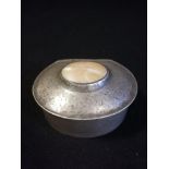antique Liberty & Co tudric pewter mother of pearl trinket box Circa 1903, Tudric 0649 stamped