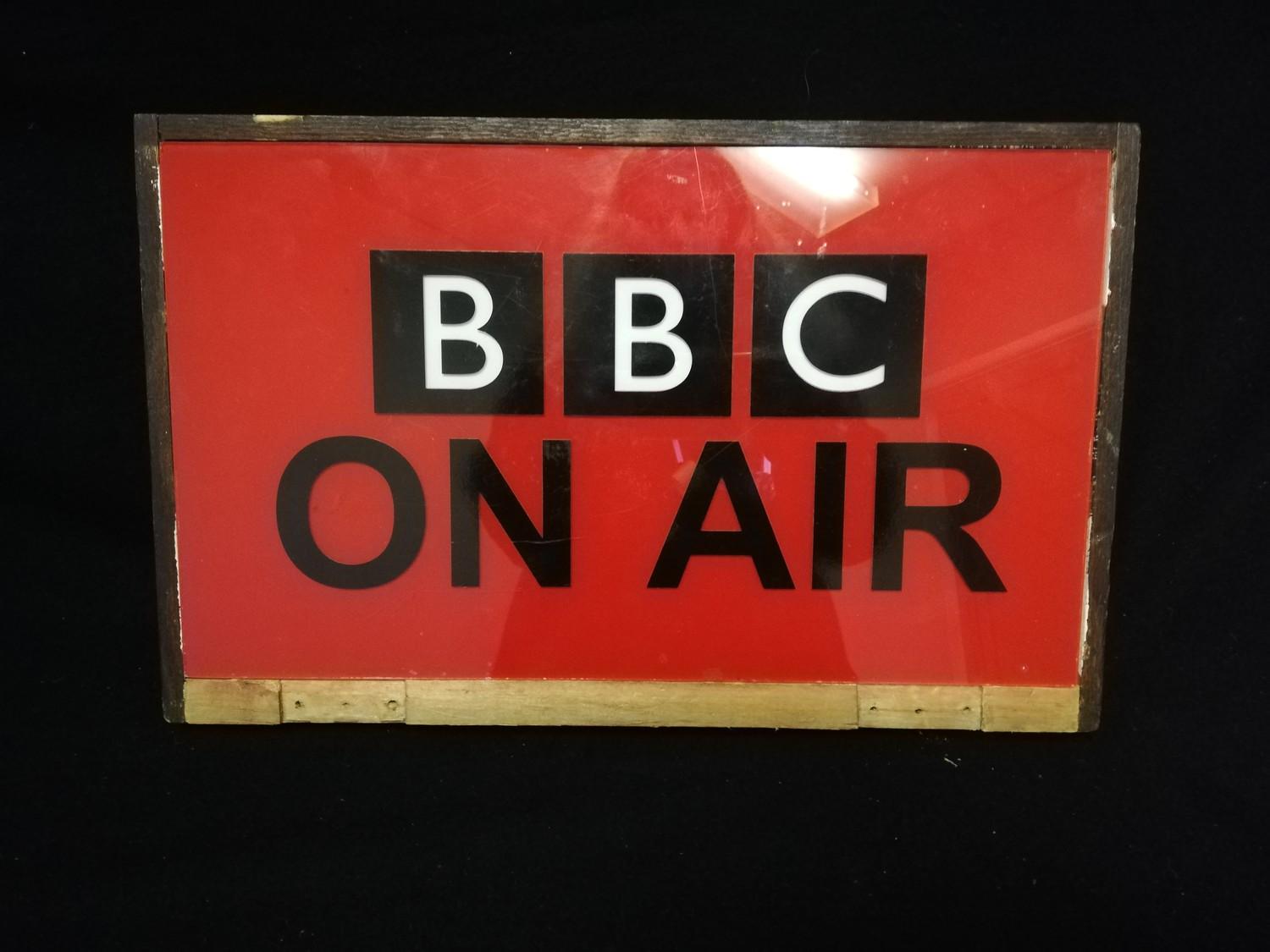 BBC on Air light box -16" x 10"