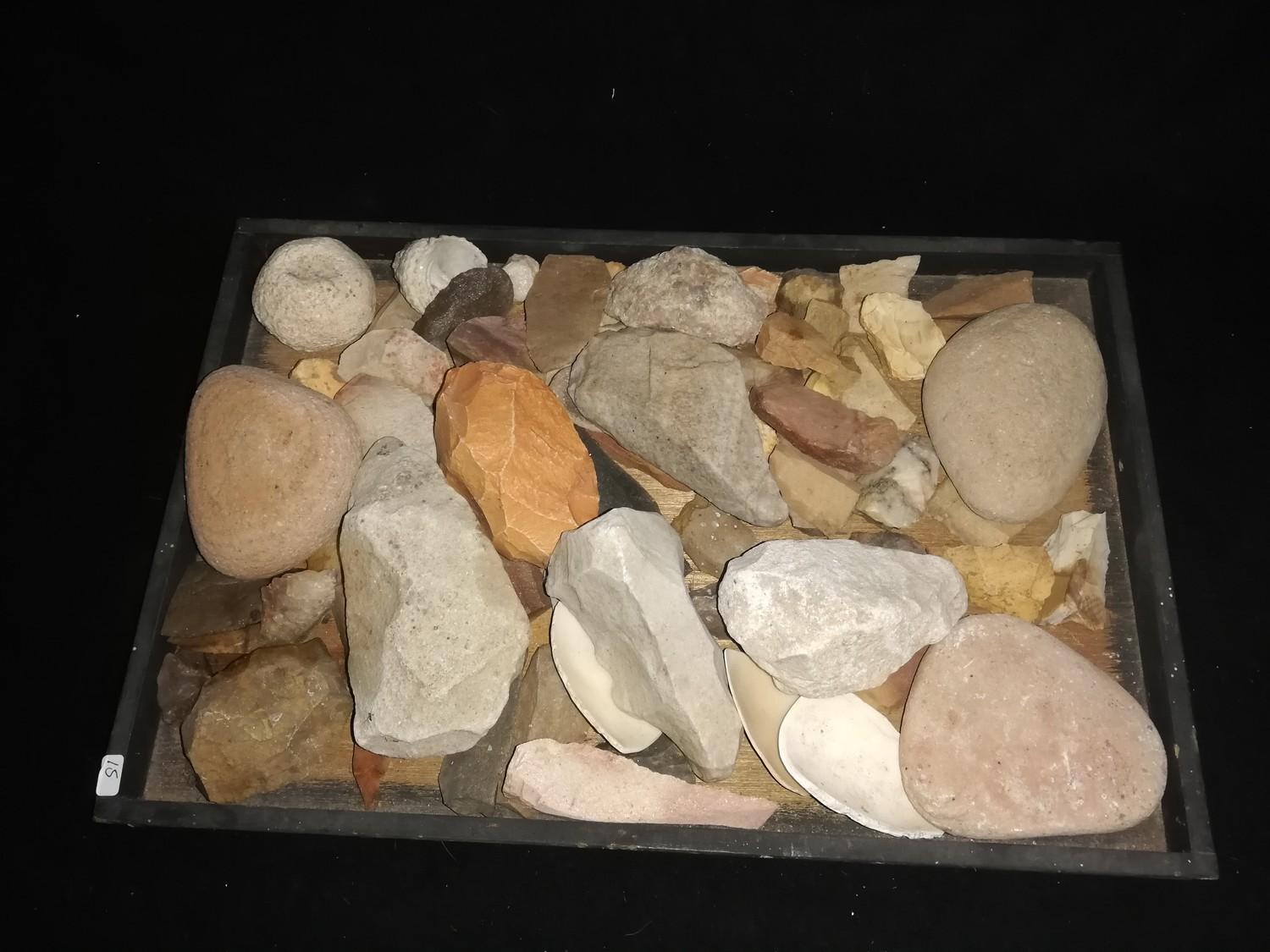 Collection of ancient aboriginal stone tools & spear points