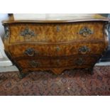 Bombay shaped burrwood & ormolu mounted commode chest by Theodore Alexander for Brights of Nettlebed