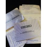 Seiko quatz alarm chronograph watch with papers and booklet 1993
