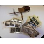Stereocard viewer + selection of stereoscopic cards inc zoo animals