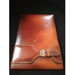 Rolex tan leather desk notebook holder