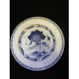 Delft charger with floral decoration -13" diameter