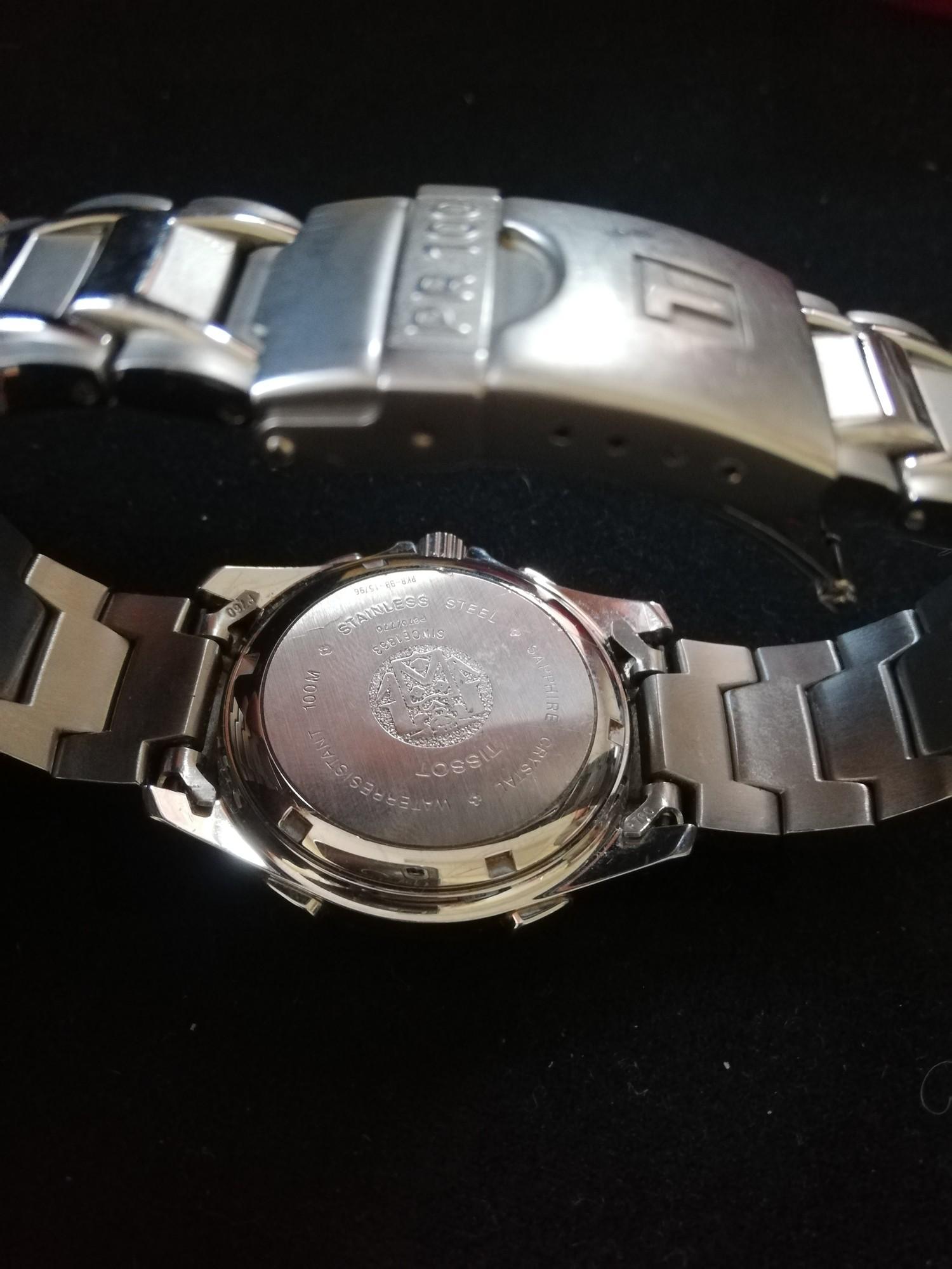 Tissot gents stainless steel PR100 chrono alarm wristwatch -in running order - Image 3 of 3