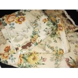 5 pieces of Sanderson floral linen fabric