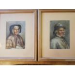 1902 lot of 2 x framed watercolours by Ernest Frederick Hill (1873-1960)