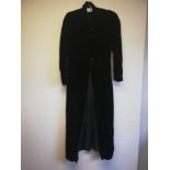 Vintage crushed velvet ladies dress coat with button detail (waist 30" bust 34")