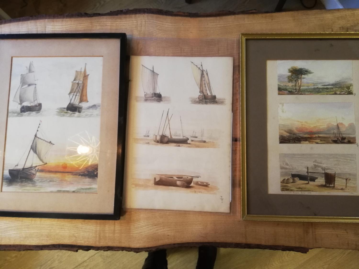 3 x watercolours by John Barret -sizes 38cm x 25cm, 44cm x 34cm & 45cm x 35cm