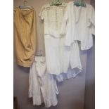 2 linen underskirts t/w cotton embroidered jacket t/w linen and lace short sleeved top t/w skirt