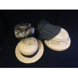 Lot of 4 vintage hats