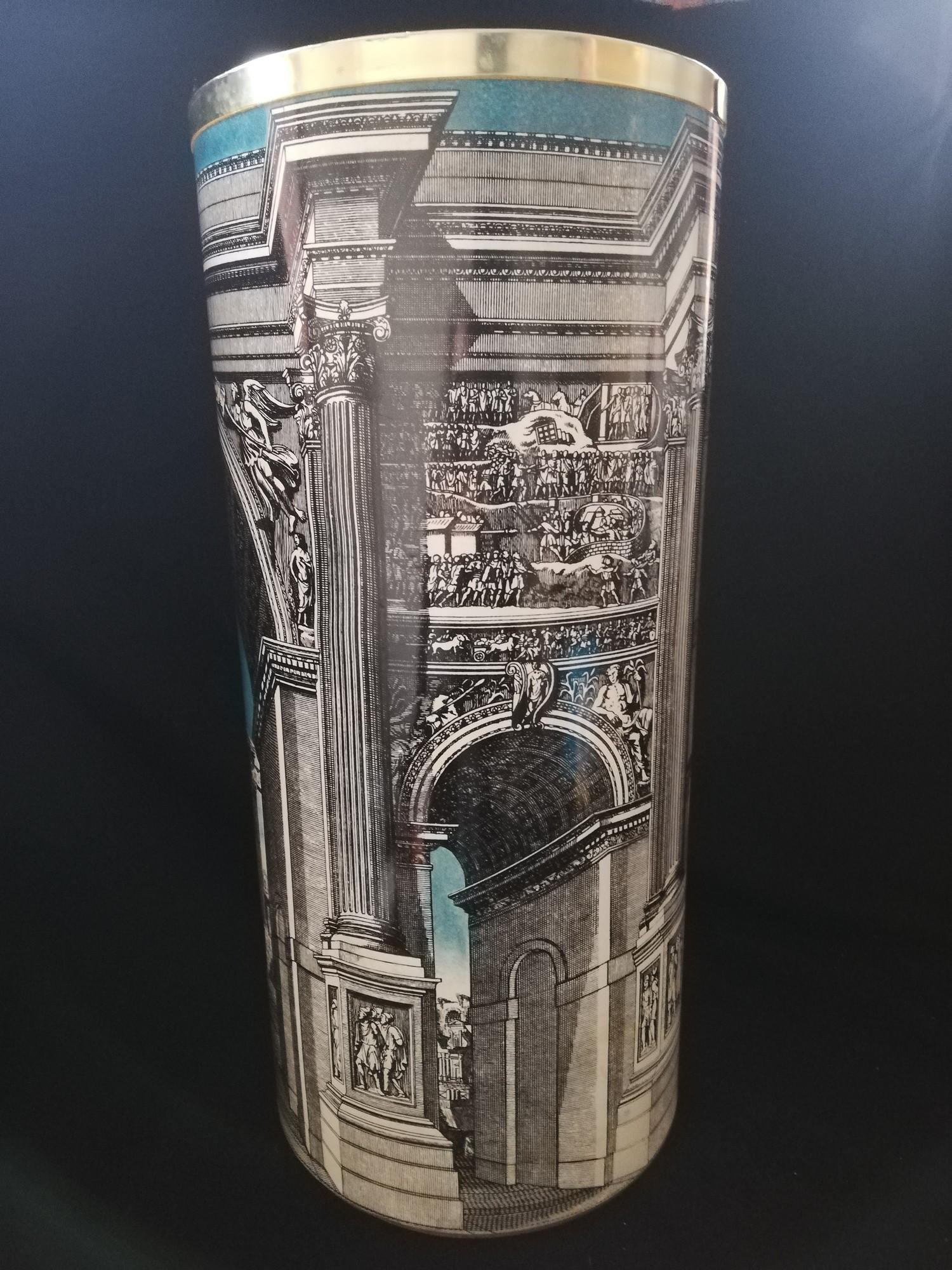 Fornasetti (unmarked) 'Arco Romano' umbrella stand of classical architecture design -height 22½" - Image 3 of 6