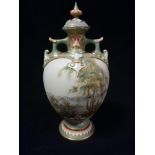 1899 Royal Worcester vase with cover #1654 -Rd No 209596