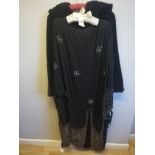 Victorian velvet cloak t/w a long beaded dress