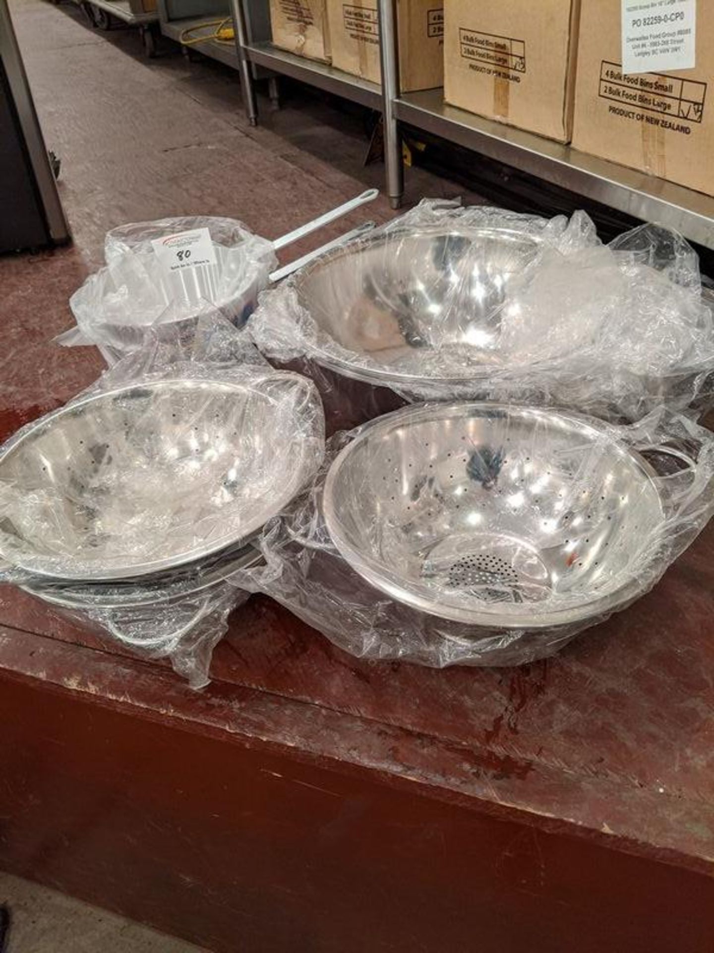 13 New Stainless Steel Colanders and Pots