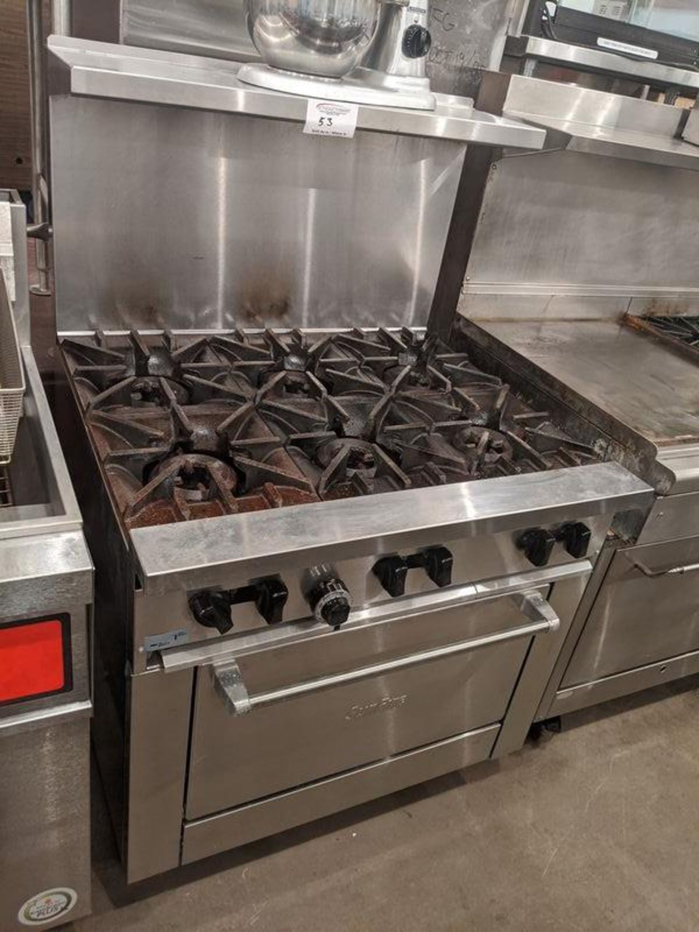 Sunfire 6 Burner Gas Range with Oven