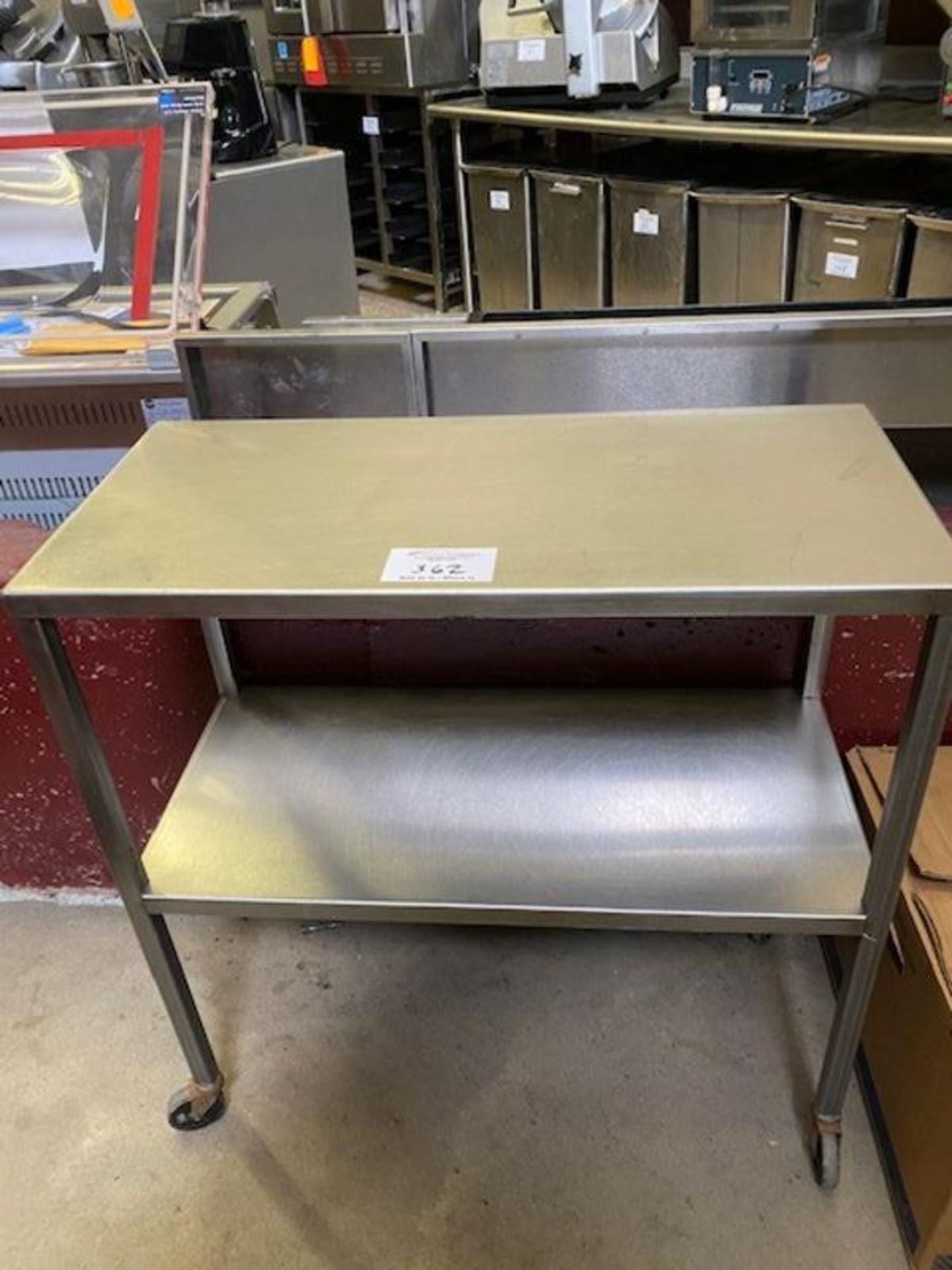 3ft Stainless Steel 2 Tier Table on Casters