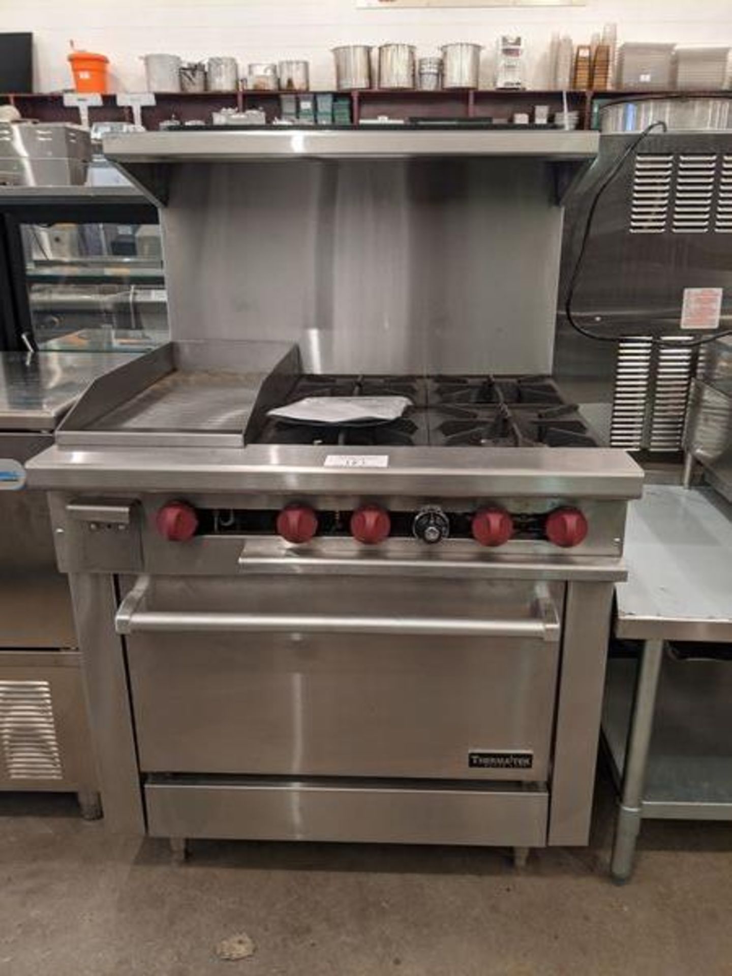 Unused Therma-Tek 36" Range with 12" Griddle, 4 Burners and Oven