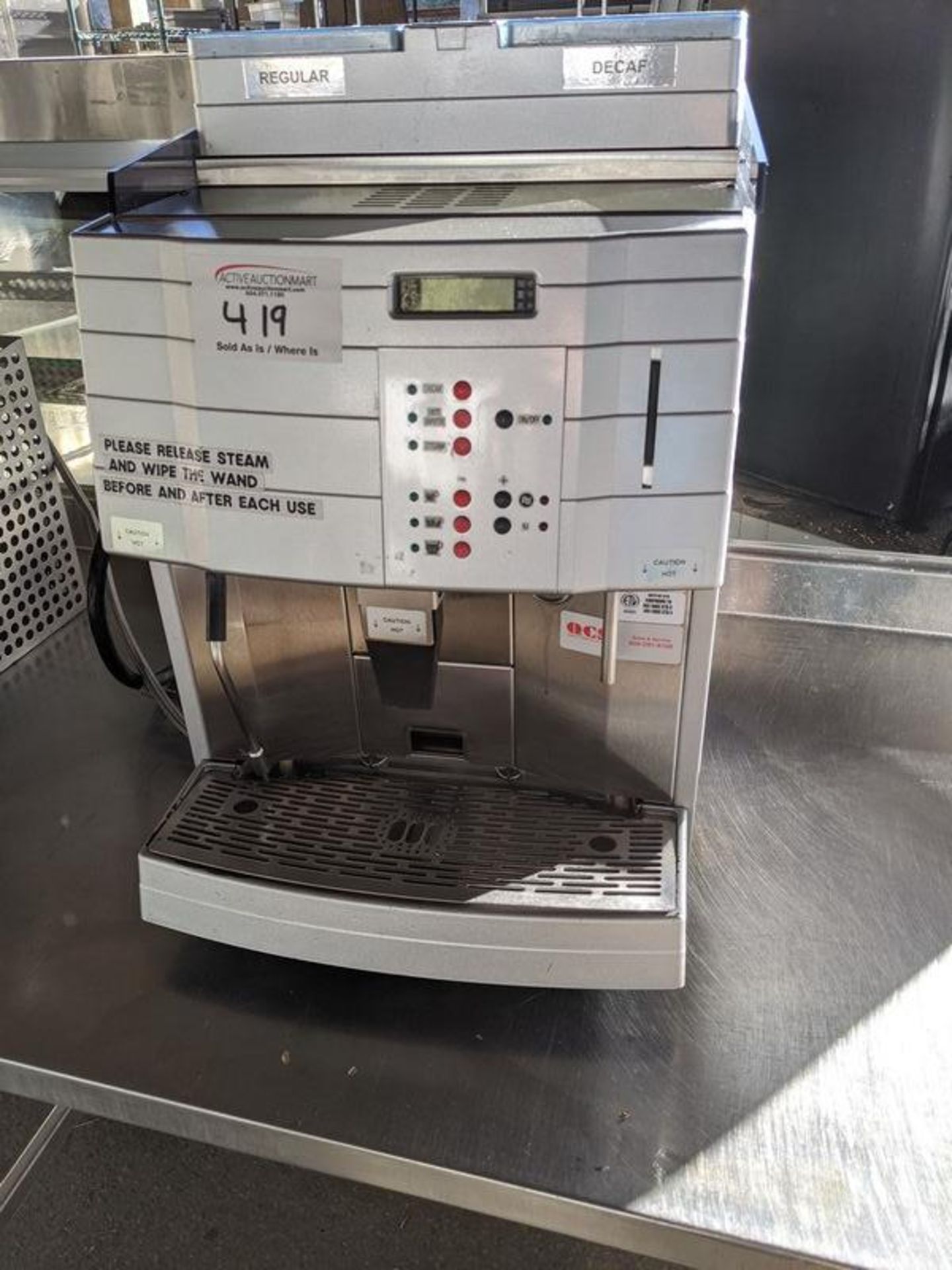 QCS Cappuccino Machine with Built in Grinder and Water Filter