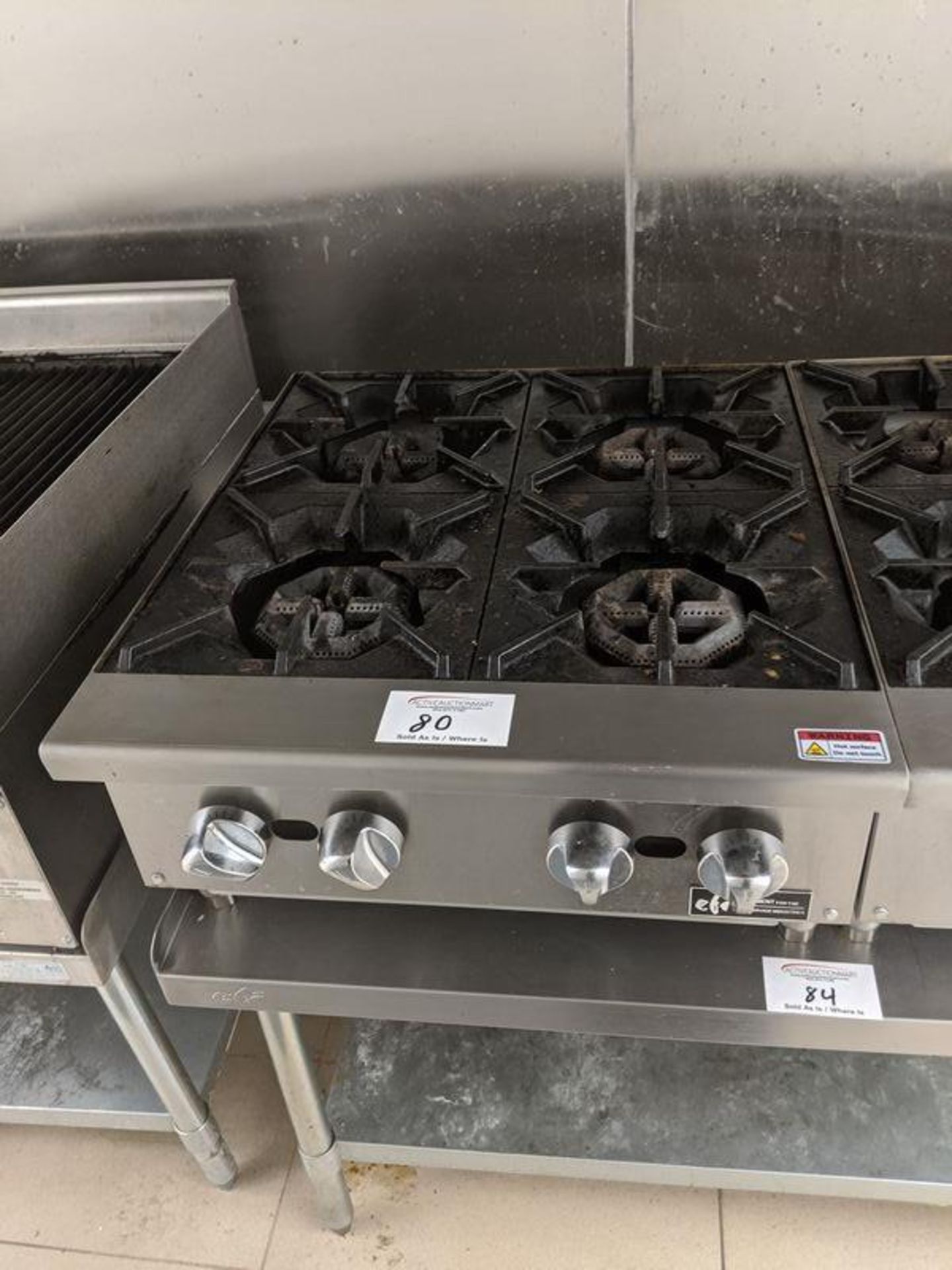 EFI Counter Top Gas 4 Burner Range