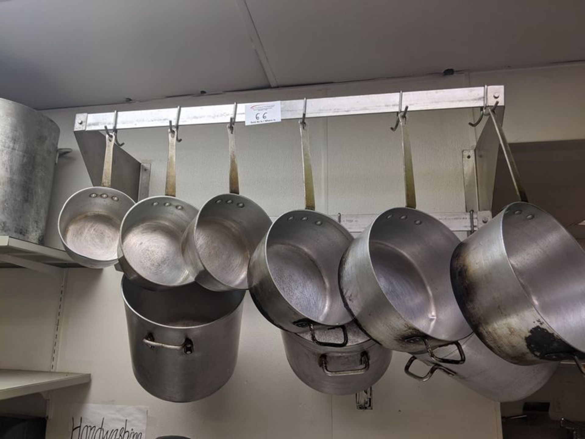 Stainless Steel Pot Rack with Pots