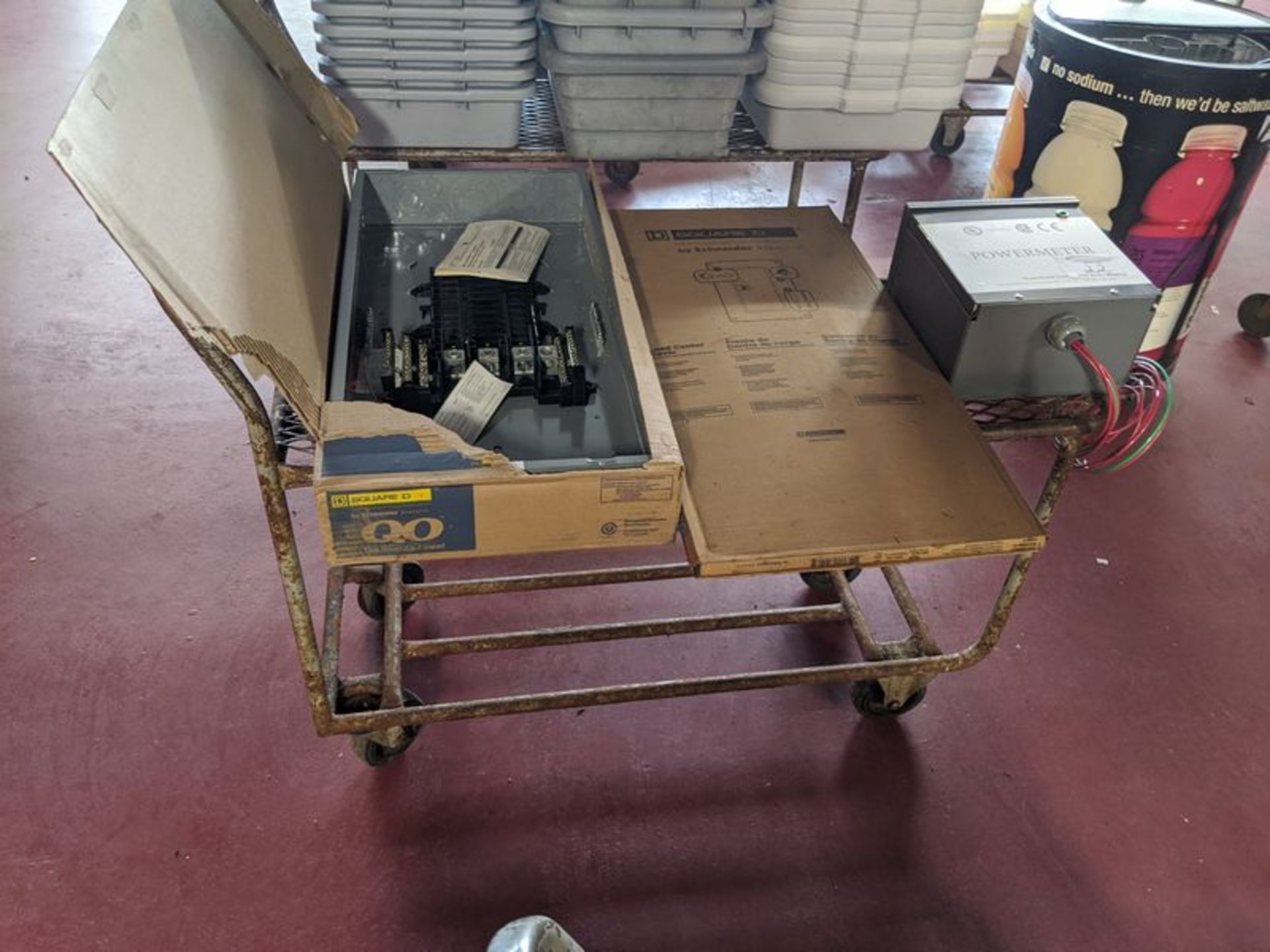 4 Wheel Product Cart and Electrical Panels