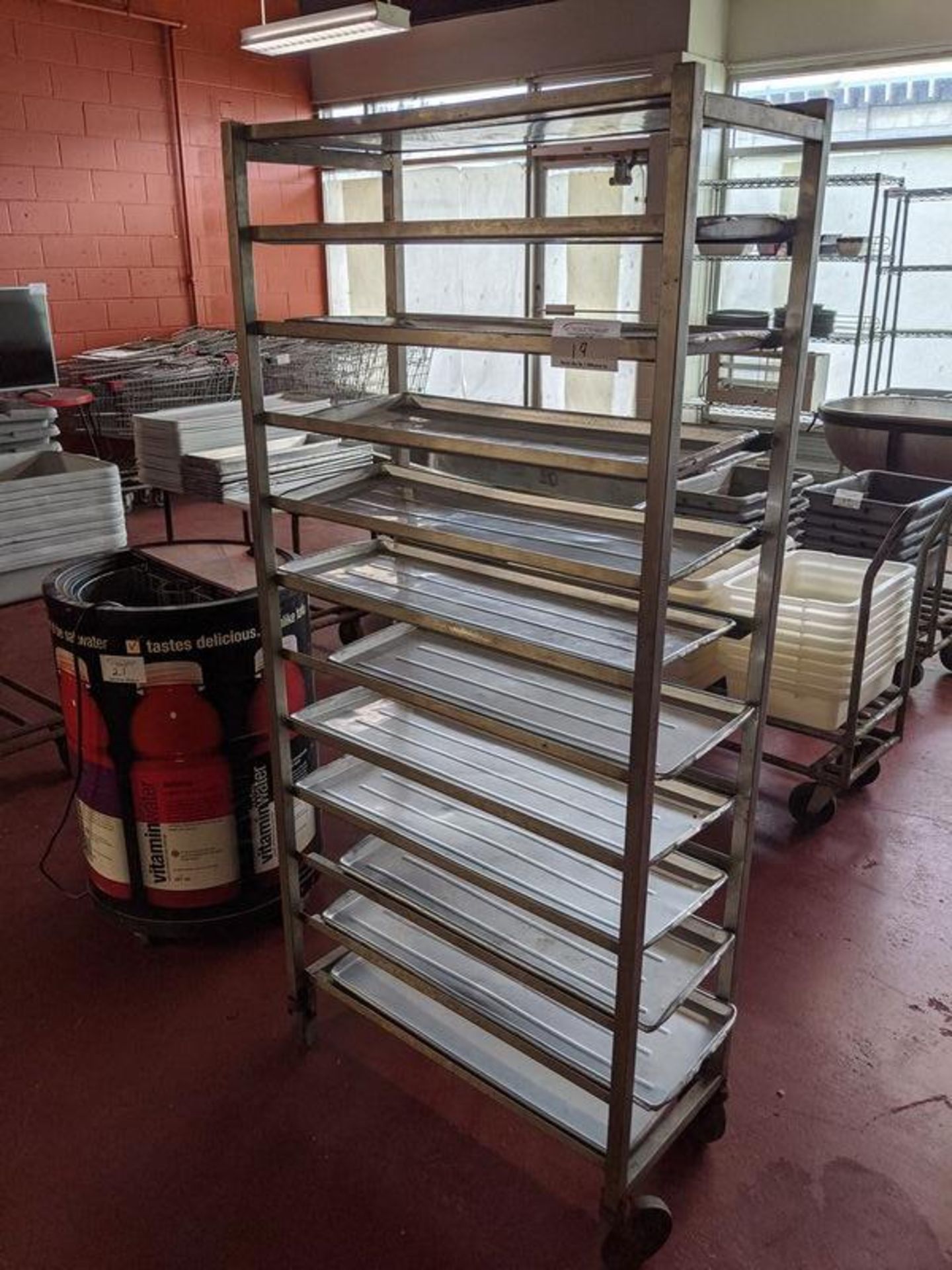 Stainless Steel Meat Tray Cart with Trays