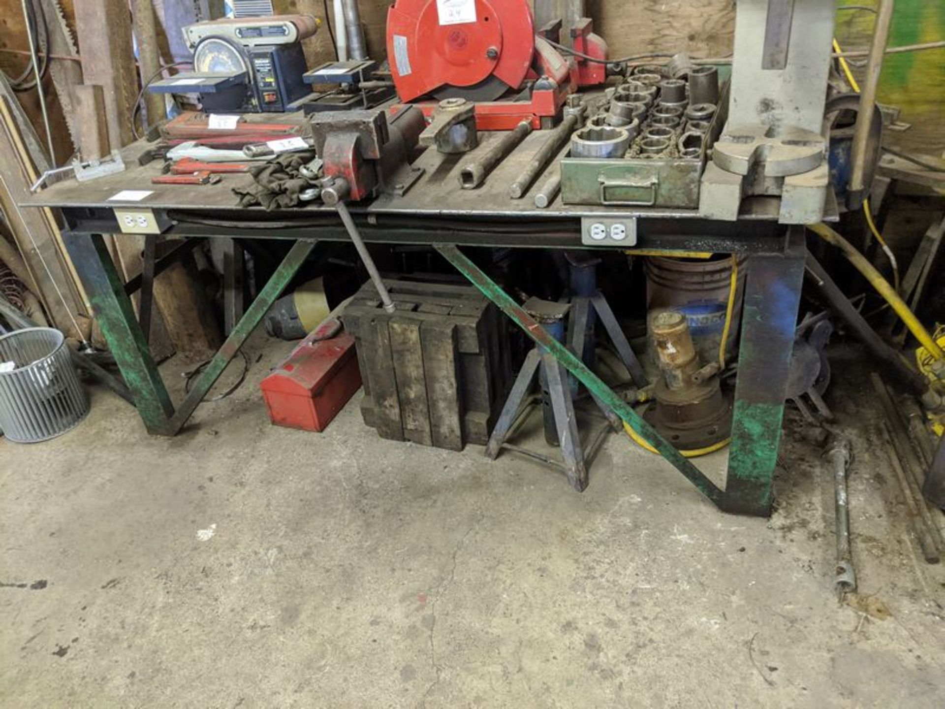 Welding Table with Vices - Approx. 40 x 75"