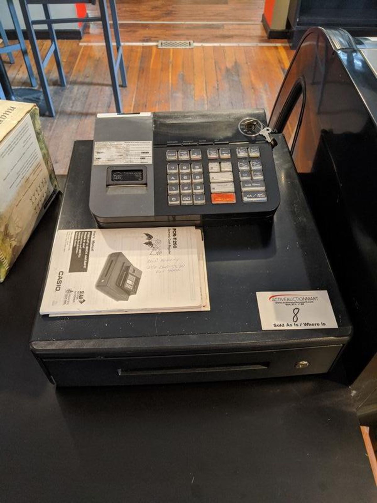 Casio Cash Register with Keys and Manuals