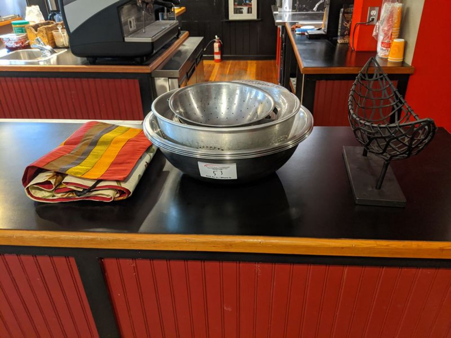 Assorted Stainless Steel Bowls and Center Piece