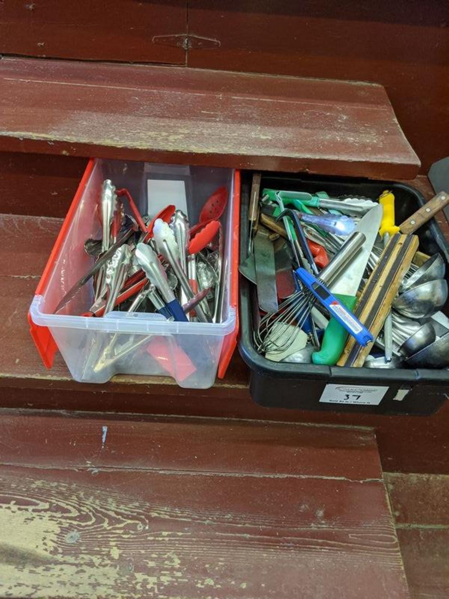 2 Bins of Assorted Utensils