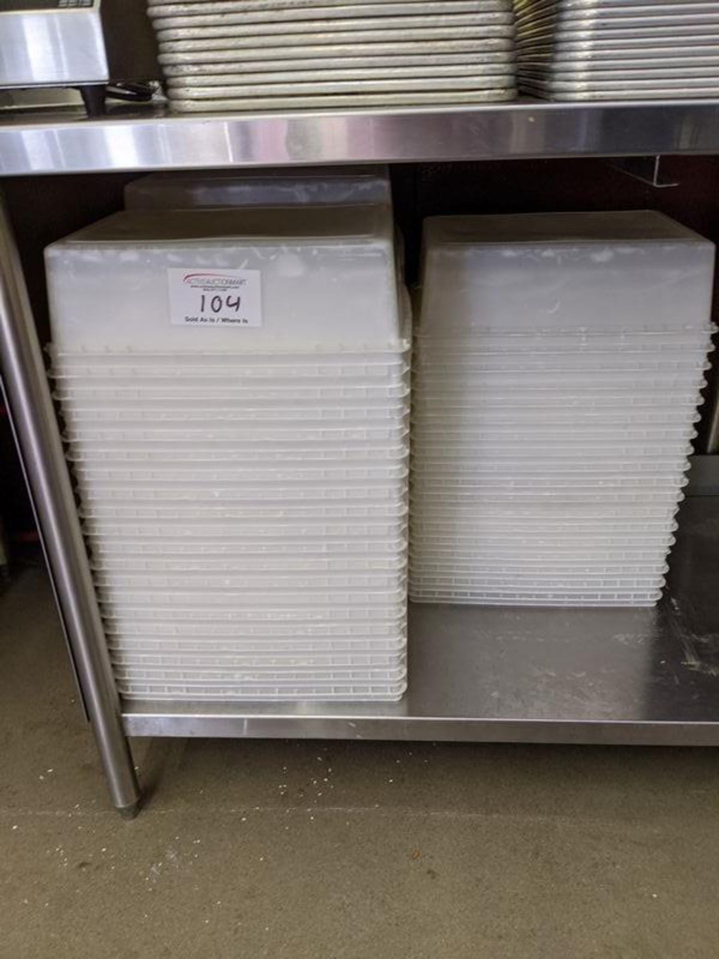 Lot of White Bins with Lids