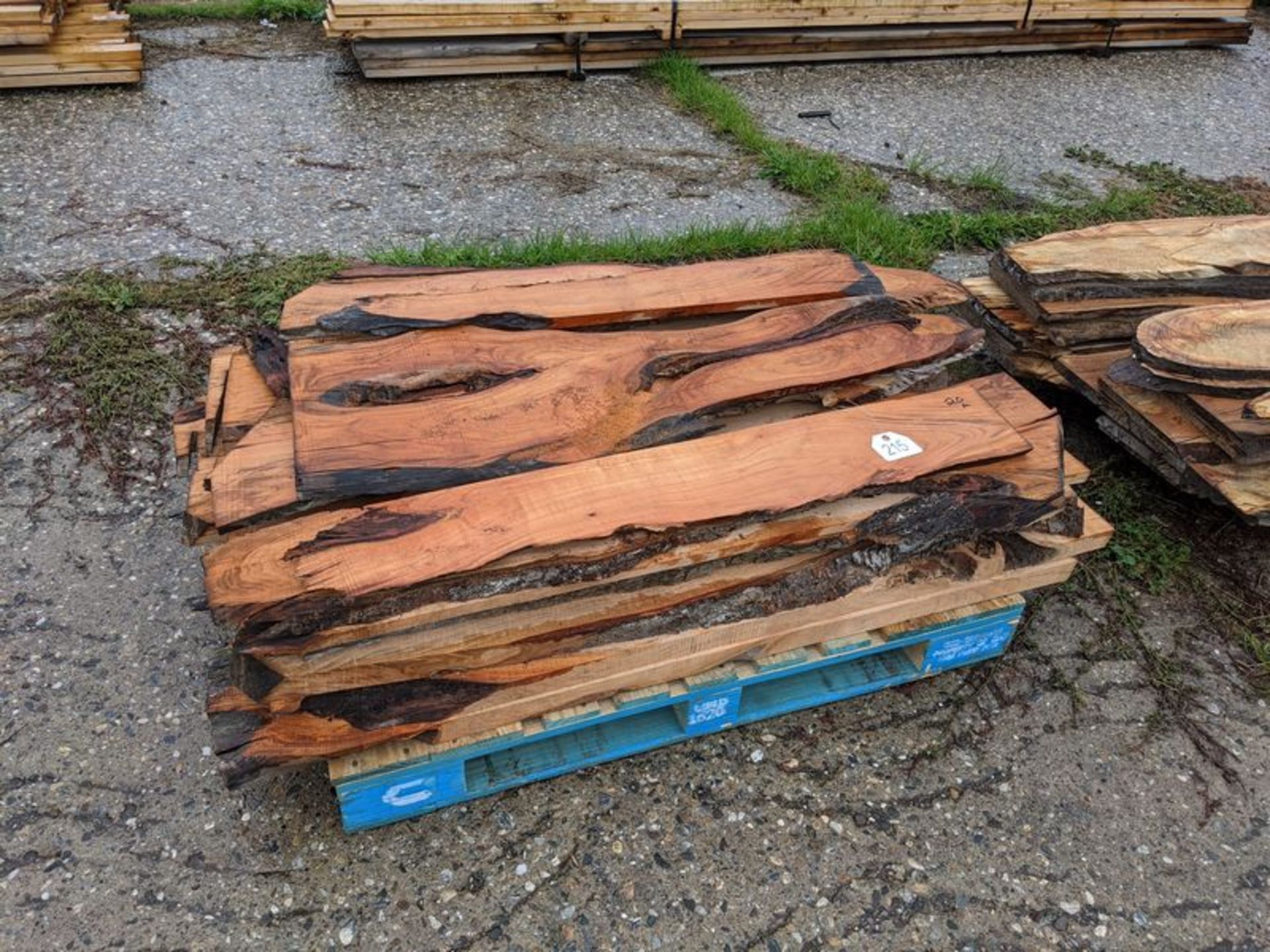 20 Pieces of 2" Thich Live Edge Wood, Varying Sizes