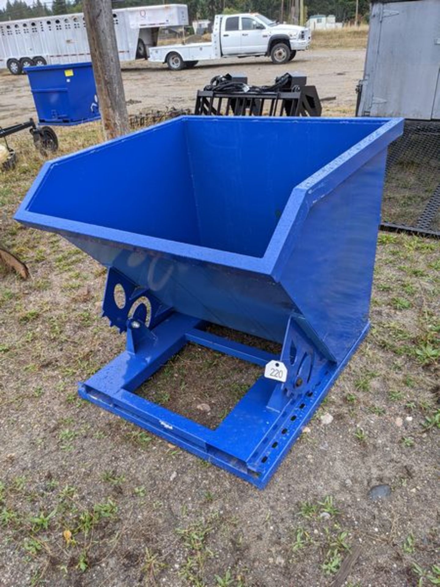 Blue Portable Dump Bin