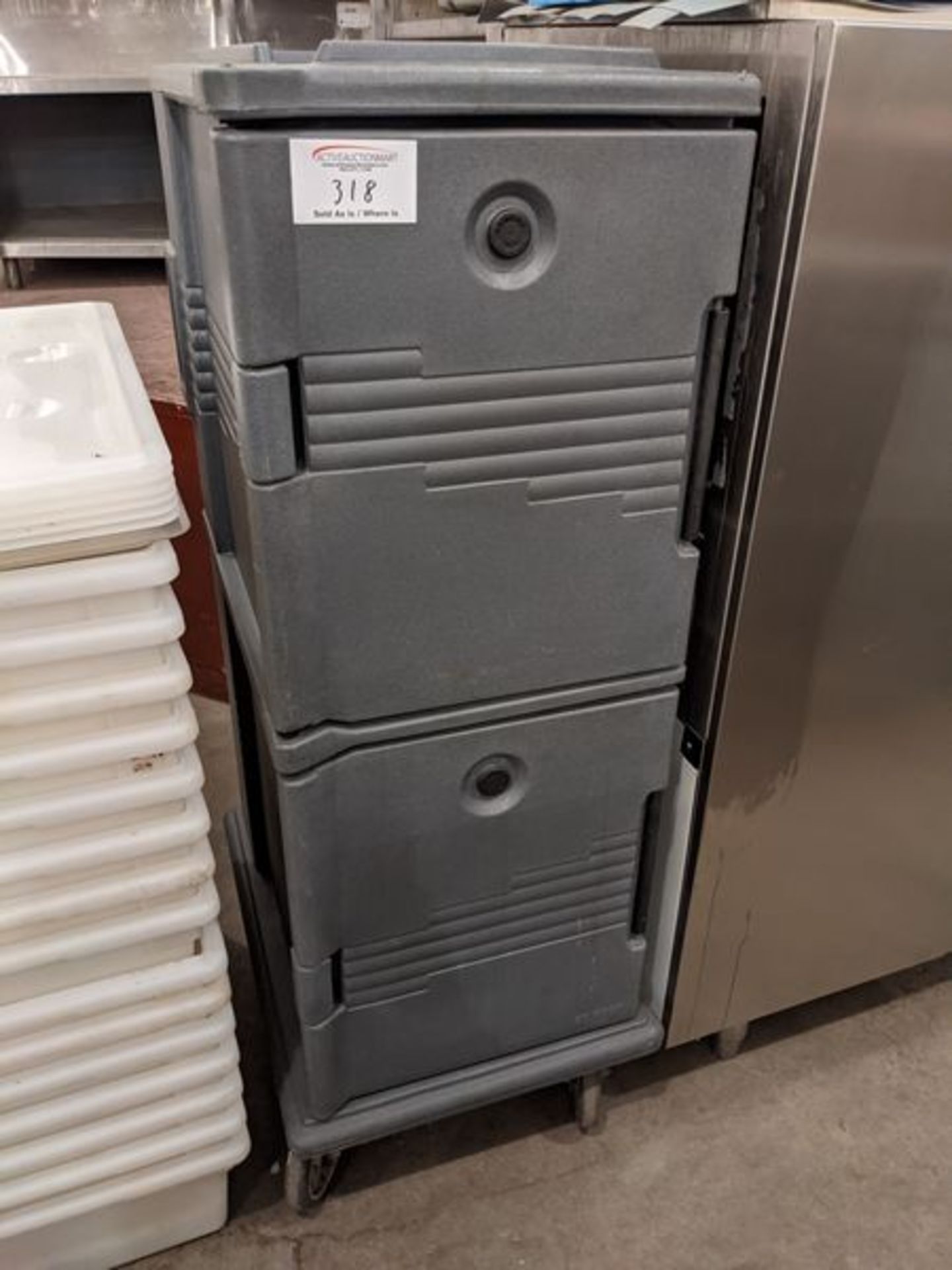 Dual Cambro Holding Box on Casters