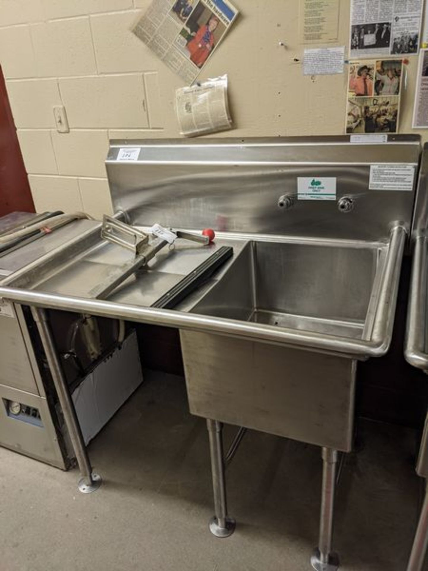 Load King 44" Single Compartment Sink with Left Run-off