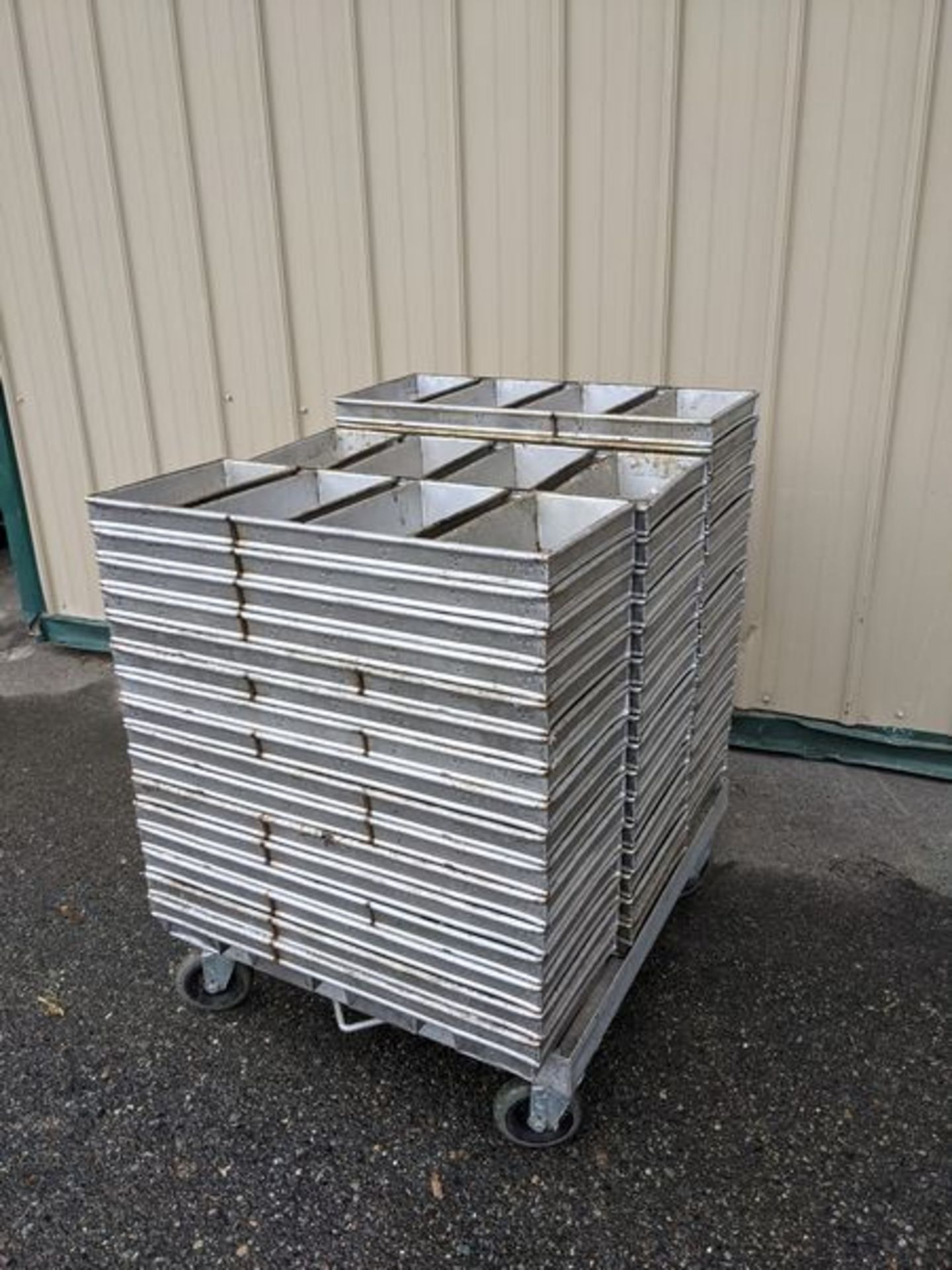 Approx 49 - Four Strap Loaf Pans on Cart