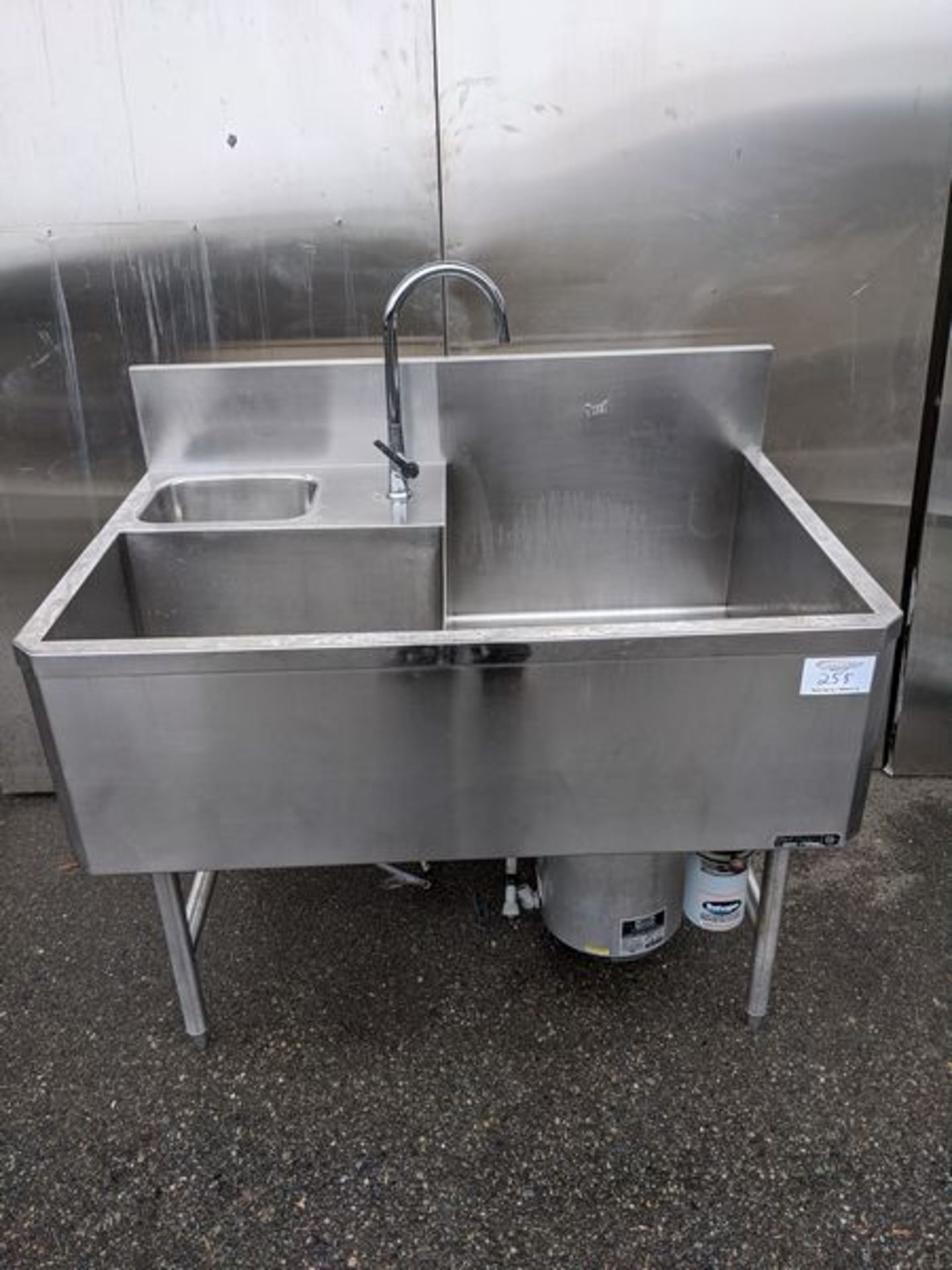 48"Quest 3 Well Custom Stainless Steel Sink with Salvajor 200 Garburator